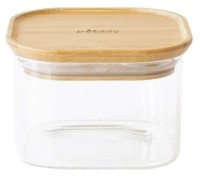 Diverse, diverse Vorratsglas Pebbly, Vorratsglas mit Bambusdeckel 0.5l 11x11x7cm