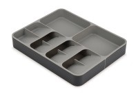 Joseph joseph, DrawerStore Besteck-Fach / Ausziehbar L 31,5 bis 56 cm - Für Besteck & Utensilien - Joseph Joseph grau en plastikmaterial, Joseph Joseph DrawerStore Erweiterbarer Besteckkasten Grau