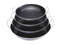 de Buyer, LA LYONNAISE Paella-Pfanne Ø 34cm mit 2 Griffen, Blaustahl, 