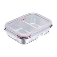 Westmark, Lunch Box Edelstahl geteilt 450+280 ml, Lunch Box Edelstahl geteilt 450+280 ml