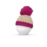 58products, Eierbecher Mütze Elfenbein / Fuchsia