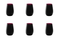 Stölzle Lausitz, Stölzle Lausitz - 6er-Set Gläser Olympic - Schwarz und Rot, Elements Becher 465ml schwarz/rot