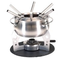 Nouvel, Nouvel Fleischfondue-Set Pure Swiss, Fondue Set Pure Swiss für Gemüse und Fleisch, 9-tlg, Ø18cm
