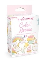 Scrap Cooking, 3-tlg. Set Lebensmittelfarbe in Pulverform Einhorn, 3er Set Lebensmittelfarbe in Pulverform Einhorn