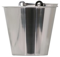 DaloLindén Motala/Värnamo AB, Eimer ohne Bodenreif 12lt graduiert Edelstahl D31cm H27cm