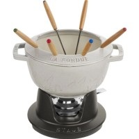 STAUB, Staub - 10-teiliges Fondue-Set, 20 cm - Weisser Trüffel, Special Fondue Set, Weisser Trüffel 20cm