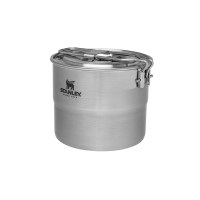 Herbertz, Adventure Outdoor Kochset für 2 Personen, Stainless Steel Cook Set For Two 1.0l