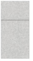 Diverse, diverse Bestecktasche Snob, Bestecktasche 25x Leinenoptik grau, 40x40cm