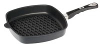 Amt Gastroguss, Grillpfanne eckig 28x28cm Induktion mit Rautenmuster, Grillpfanne eckig 28x28cm Induktion mit Rautenmuster
