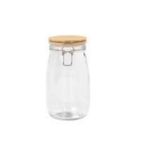 Coop, Coop Vorratsdose Pebbly, Aufbewahrungsglas mit Bambusdeckel 440ml