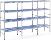 Tournus, Regal mit 4 Ebenen, Kunststoff, 3372x560x1750mm, Regal mit 4 Ebenen, Kunststoff, 3372x560x1750mm