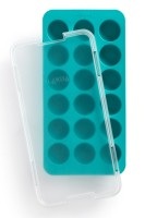LEKUE, Lekue - Eiswürfelform - Türkis, Eiswürfelbehälter rund 23x11.8x3.2cm türkis