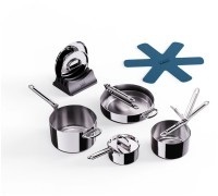 Joseph joseph, 5er Set Space Steel Pfannenset Klappgriff 15+19+23+24+28cm