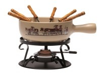 Nouvel, Nouvel Käsefondue-Set - (Beige/Schwarz), Käsefondue-Set 