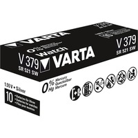 Varta, Varta Professional V379, Batterie 10 Stück, Silberoxid-Knopfzelle 379, Batterie