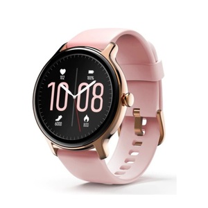HAMA, Hama Fit Watch 4910 Smartwatch Rosa, HAMA Fit Watch 4910 - Smartwatch (Armband Länge max./min. 10.6 cm/8.4 cm, Armband Breite: 2 Silikon, Rosa/Gold)