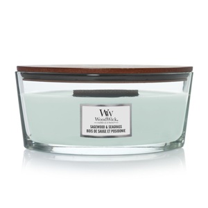 WoodWick, WoodWick - Ellipse Duft Kerze mit Holz Docht (10.17286.030E) - Sagewood & Seagrass, Woodwick Duftkerze »Sagewood & Seagrass Ellipse«