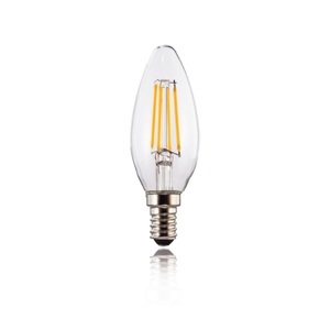xavax, Xavax - (470LM) LED Filament Glühbirne Kerzenlampe (E14, 4W) Ersetzt 40W Warmweiss 2700K (00112668) - Transparent, 