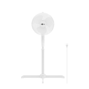 Goobay, Goobay 16 Zoll Standventilator 45 W (Ø x H) 40 cm x 130 cm Weiß, 