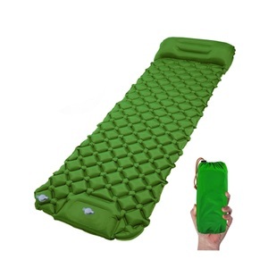 Sonstige Marke, (195x61x6cm) Aufblasbare Isomatte Outdoor Luftmatratze mit Fusspumpe für Camping / Festivals + Tragetasche - Grün, 