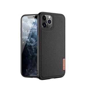 Apple, Dux Ducis - iPhone 11 Pro Max Hybrid Hülle TPU Bumper + Nylon Rückseite - Schwarz, 