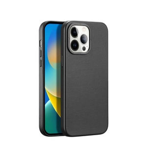 Dux Ducis, Dux Ducis - iPhone 14 Pro Max MagSafe Hardcase Leder Hülle Back Case - Schwarz, 
