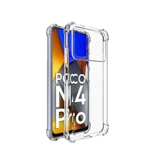 IMAK, IMAK - Xiaomi Poco M4 Pro Gummi Hülle Air Cushion Fallschutz + Display Folie - Transparent, 