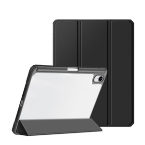 Dux Ducis, Dux Ducis - iPad Mini 6 (2021) Leder Tasche Smart Cover Schutzhülle + Apple Pencil Halter - Schwarz, 