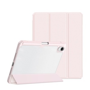 Dux Ducis, Dux Ducis - iPad Mini 6 (2021) Leder Tasche Smart Cover Schutzhülle + Apple Pencil Halter - Rosa, 
