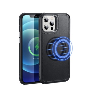 türkis, ESR - iPhone 12 Pro Max MagSafe Veganes Leder Case Hülle + Kameraschutz - Schwarz, 