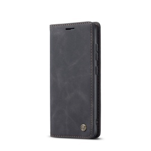 CaseMe, Caseme - Samsung Galaxy S22+ Plus 5G Leder Tasche Flip Wallet Etui mit Kartenfächern - Schwarz, 