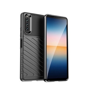 Sonstige Marke, Sony Xperia 10 IV Gummi Case Schutzhülle Grip Design - Schwarz, 