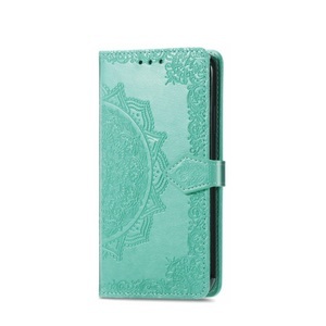 Sonstige Marke, Xiaomi 12 Leder Tasche Flip Cover Mandala - Türkis, 