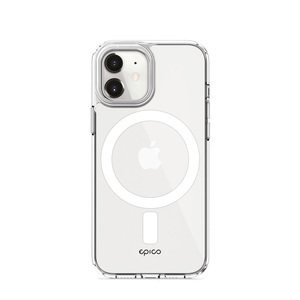 Epico, Epico - iPhone 12 Mini MagSafe Hybrid Hülle TPU Bumper + Acryl Rückseite Hero Magnetic (49910101000013) - Transparent, 