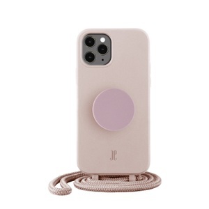 Just Elegance, PopSockets - (by Just Elegance) iPhone 11 Pro Max 3in1 Necklace Gummi Hülle + Handykette (150cm) + PopSockets (30056) - Rose Breath, 