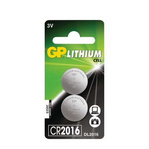 Sonstige, (2er Pack) GP Batteries - 3 Volt Lithium Mangan Zelle Batterie Knopfzelle CR2016 (90mAh), 
