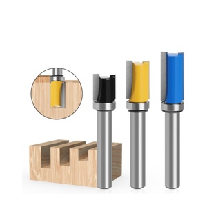 Sonstige Marke, (3er Set) Ø8mm Schaft Bündigfräser Anlaufkugellager Werkzeug für Holz inkl. Aufbewahrungsbox, 