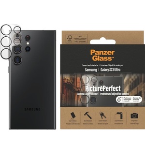 PanzerGlass - Samsung Galaxy S23 Ultra 5G Kamera Objektiv Protector Vollschutz Panzer Glas (0441) - Transparent