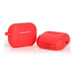 Sonstige Marke, AirPods Pro 2 Silikon Case Schutzhülle Ultra Thin mit Standfunktion - Hellrot (Matt), 