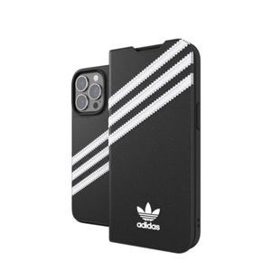 adidas Originals, adidas Originals - iPhone 13 / iPhone 13 Pro Booklet Case Leder Etui Tasche (47112) - Schwarz / Weiss, 