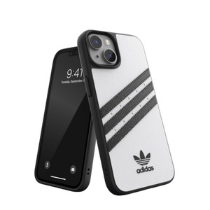 adidas Originals, adidas Originals - iPhone 14 Moulded Case Leder Hülle (50189) - Weiss / Schwarz, 
