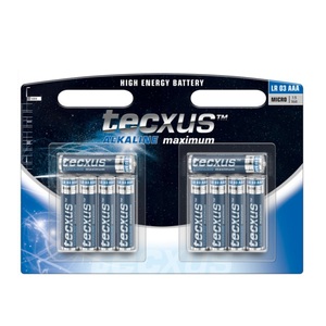 Tecxus, Tecxus - 10er Pack Batterie AAA / LR03 Alkali-Manga 1.5V (Micro), 