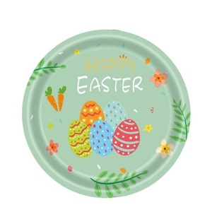 Sonstige Marke, (16er Set) Ø17cm Einweg Teller Party Geschirr Tisch Dekoration - Ostern, 