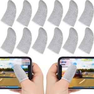 Sonstige Marke, (30er Set) Anti-Schweiss Gaming Finger Sleeve Fingerhut Atmungsaktiv mit Silberfasern für Mobile Gaming, 