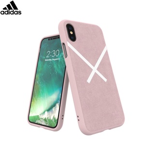 Apple, adidas Originals - iPhone Xs / X Premium Moulded Case XbyO Ultrasuede Stoff Hülle (29188) - Rosa, 