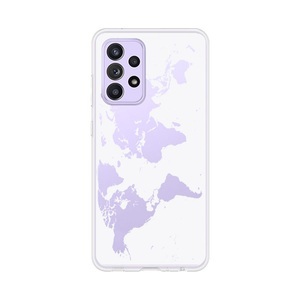 Samsung, Apfelkiste © - Samsung Galaxy A52 / A52 5G Gummi Schutzhülle Weltkarte - Weiss, 