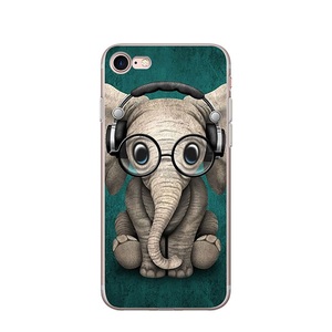 Apple, Apfelkiste © - iPhone 8 / 7 / 6S / 6 Gummi Case Hülle Ultra Thin Cooler Elefant - Transparent, 