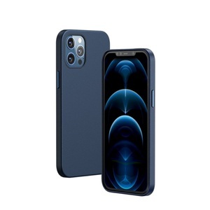 Baseus, Baseus - iPhone 12 Pro Max MagSafe Leder Case Schutz Hülle - Dunkelblau, 