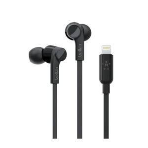 Belkin, ROCKSTAR IN-EAR HEADPHONES W/LIGHTNING CONNECTOR BLACK IN NMS IN ACCS, 