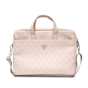 Guess, Guess - Torba 4G Triangle 16" Notebooktasche Schutzhülle MacBook / Laptop + Schulterriemen (GUCB15P4TP) - Rosa